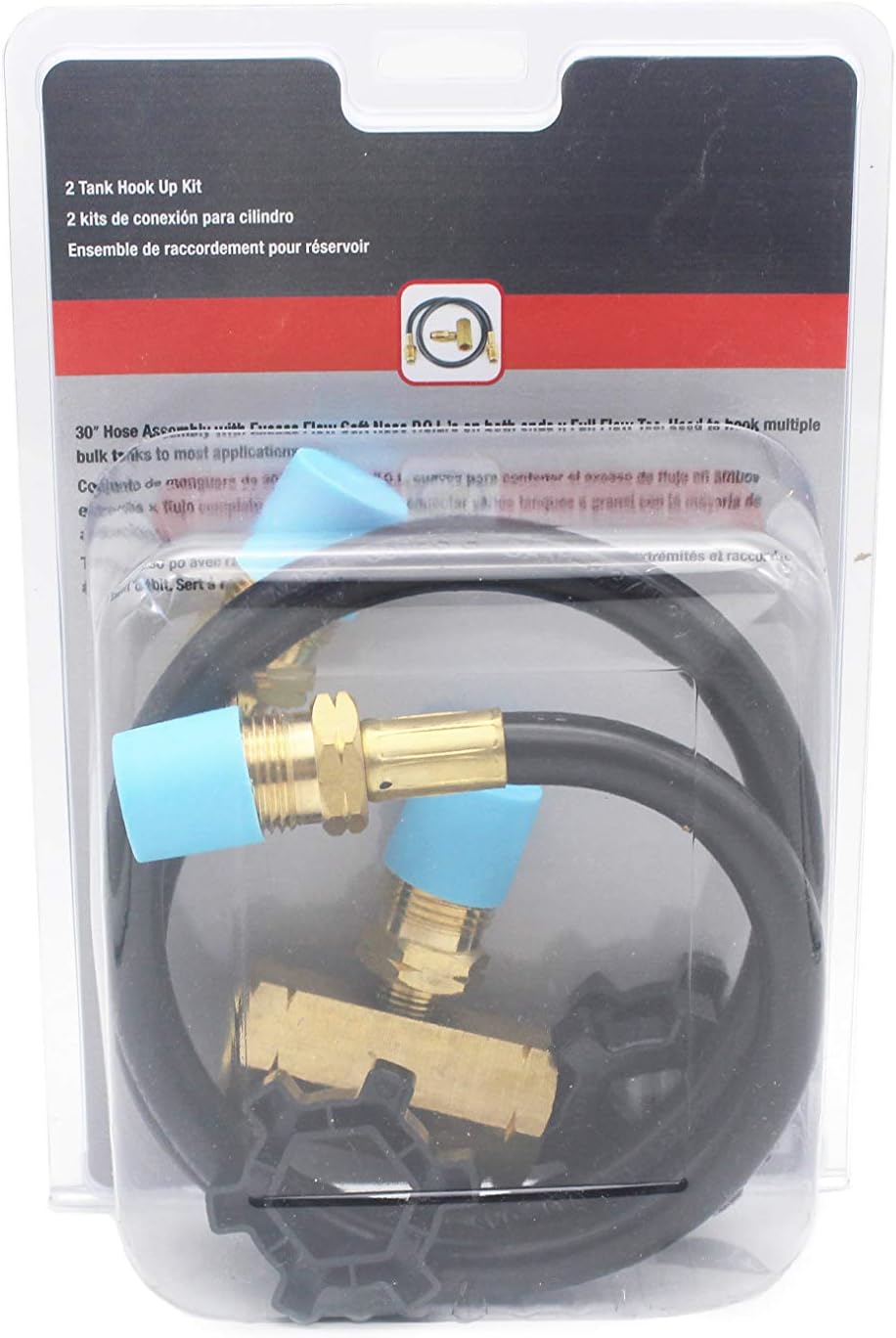 ❤ Crazy Deals Unifit Propane Brass Tee with 30 inch Hose Assembly with P.O.L. Male Ends (Propane LP 2 Tanks Hook Up Kit) New Arrivals Unifit Propane Brass Tee with 30 inch Hose Assembly with P.O.L. Male Ends (Propane LP 2 Tanks Hook Up Kit)