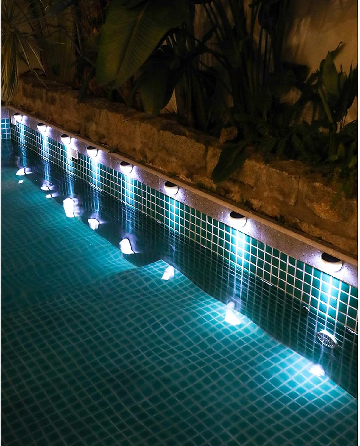 6 Pack Outdoor Wireless Solar Fence Lights 6 Led White Light Solar Lamp Decoration IP55 Waterproof Solar Security Light for Porch Garden Yard Patio Deck (Color : White Light)