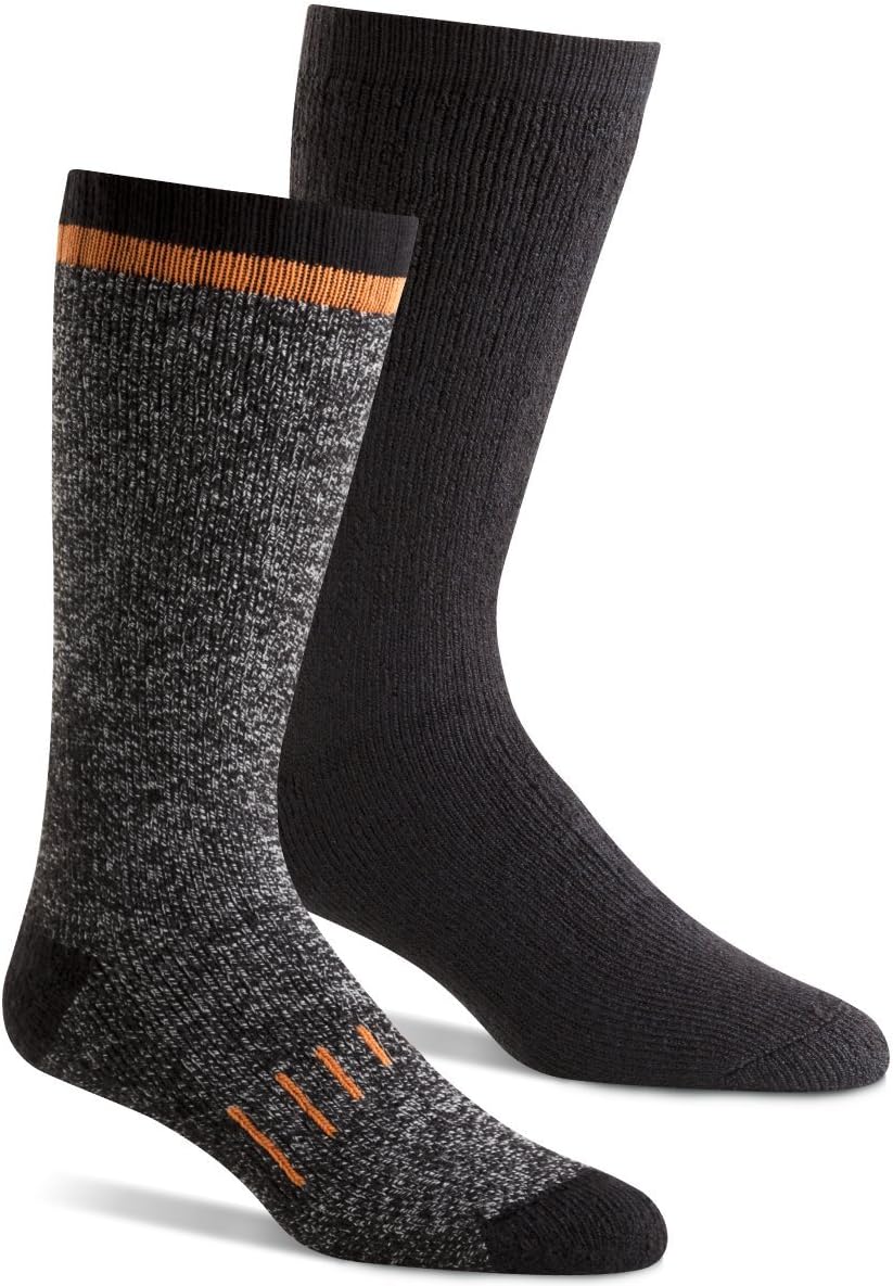 Hi-Tec Men's Full Cushion Boot Socks for Hiking, Work, or Cowboy Boots (Pack of 2 Pairs)