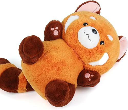 Vista 25 de Peluche de panda rojo, lindo panda rojo, peluche de panda, regalo de Navidad, cumpleaños, día de San Valentín, regalo para novia, cumpleaños, Panda