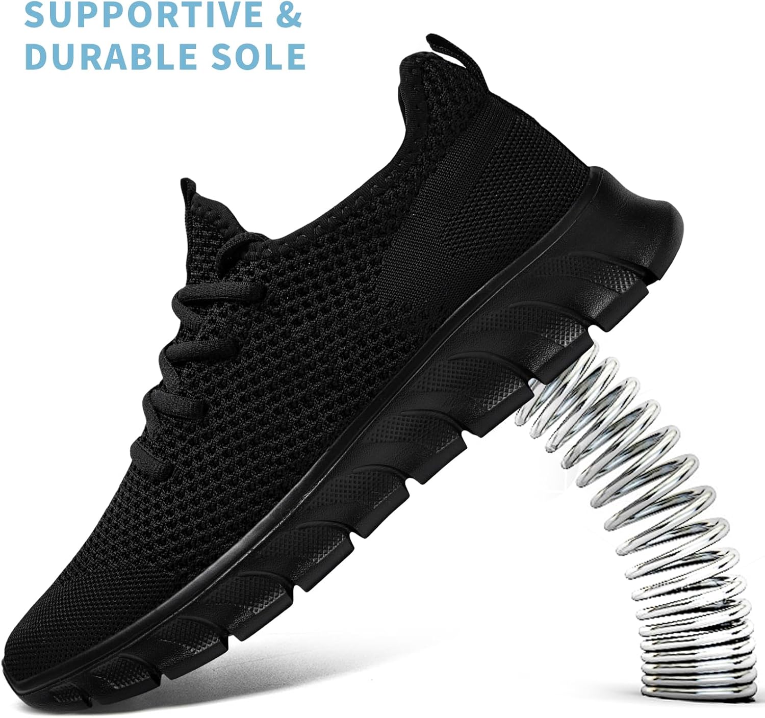 Mens Running Shoes Walking Tennis Sneakers Slip on Gym Workout Athletic Lightweight Casual Sport Shoes - Image 6