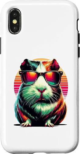 Miniatura 4 de iPhone 12 mini colorido Pop Art Gafas de sol Amante conejillo de indias Caso de conejillos de indias