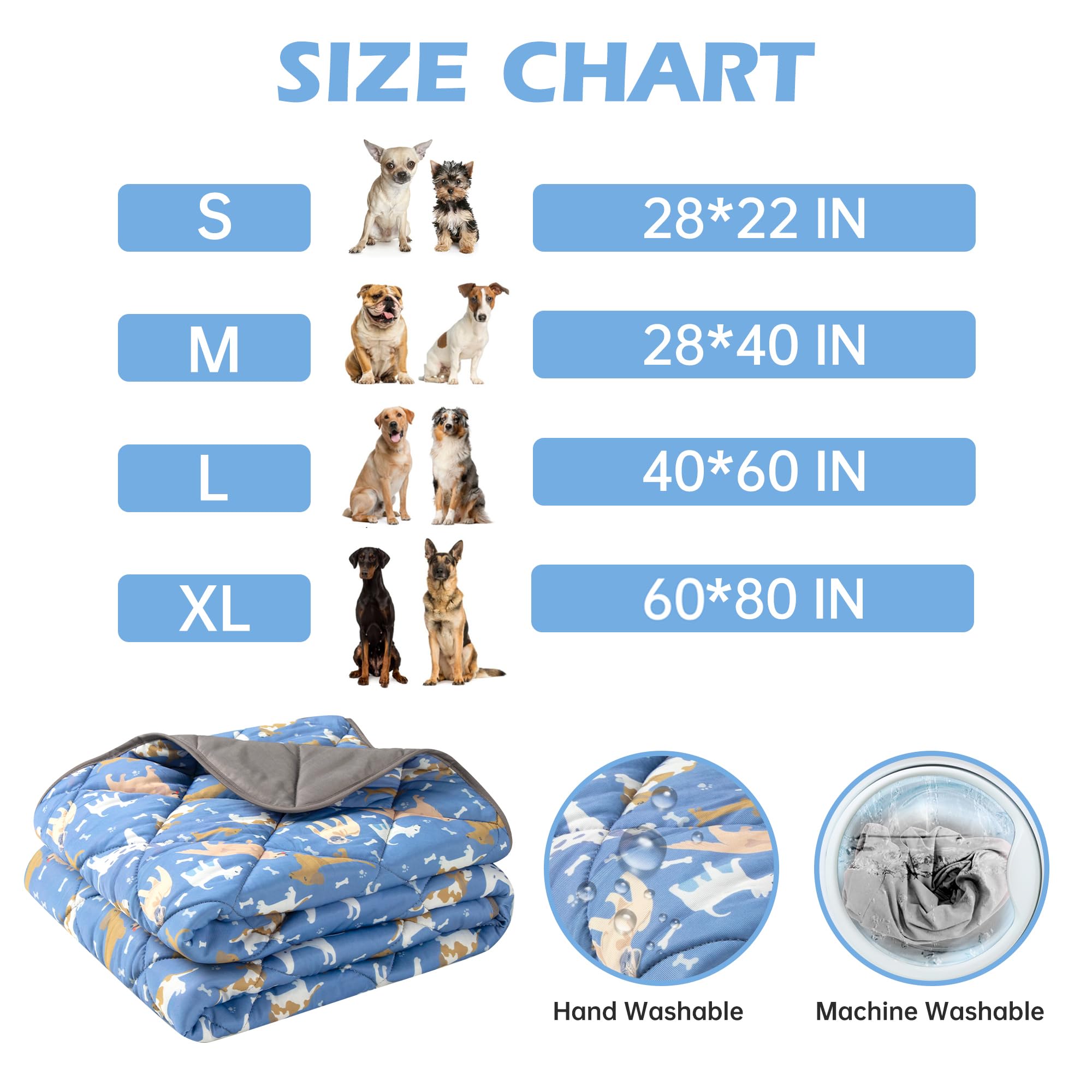 Alfombrilla de refrigeración para perros, almohadilla de hielo auto fría para gatos, manta ligera para mascotas, tela fresca de verano para cachorros, tapete lavable para dormir para perros