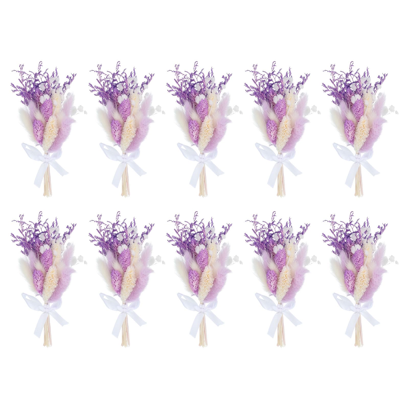 Mini bouquet de fleurs séchées violettes PATIKIL de 10 pcs pour loisirs créatifs