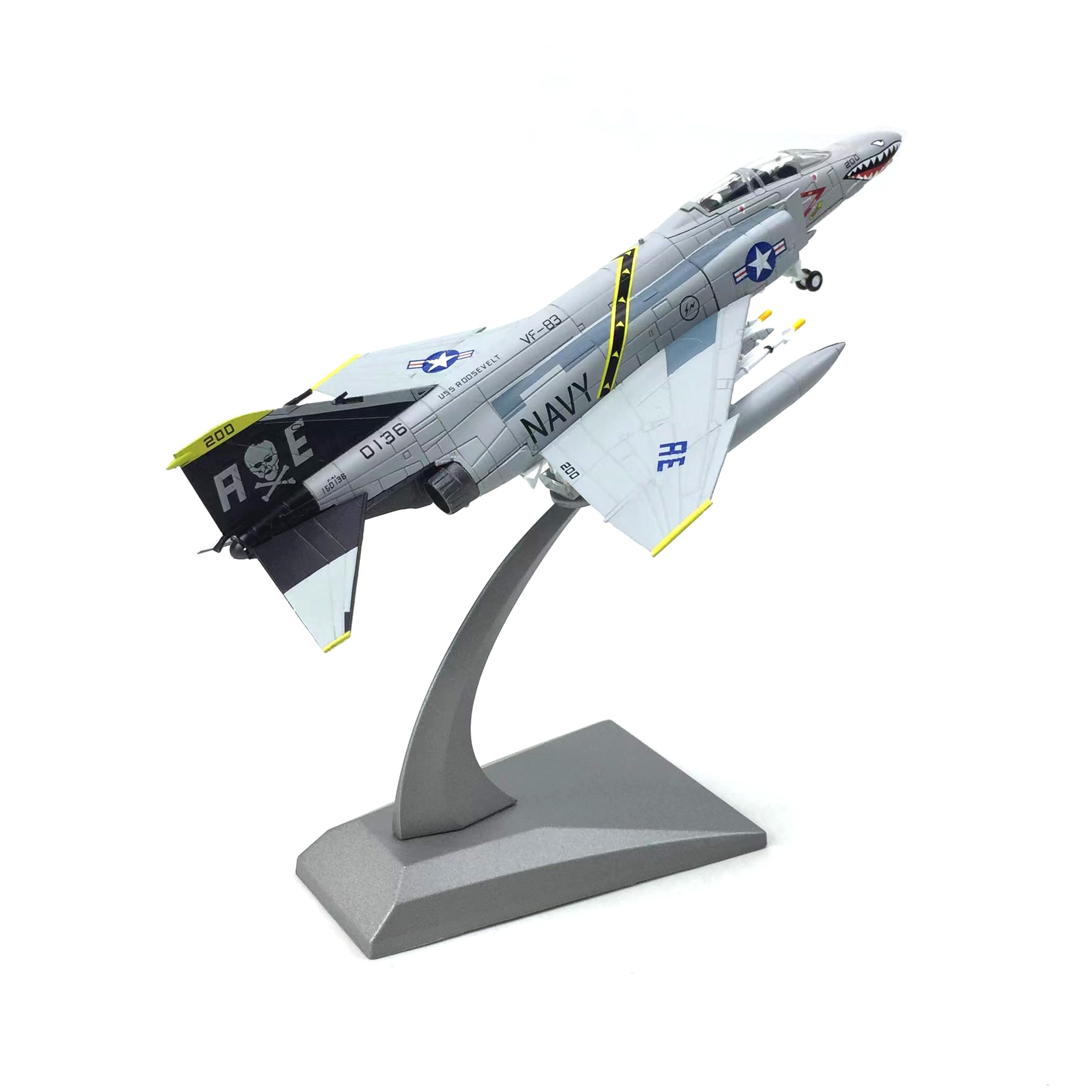 Enatuhter 1/100 F-4 Ghost Fighter PhantomⅡ aereo da attacco bombardiere bandiera pirata US Carrier nave da guerra modello di aereo da uomo
