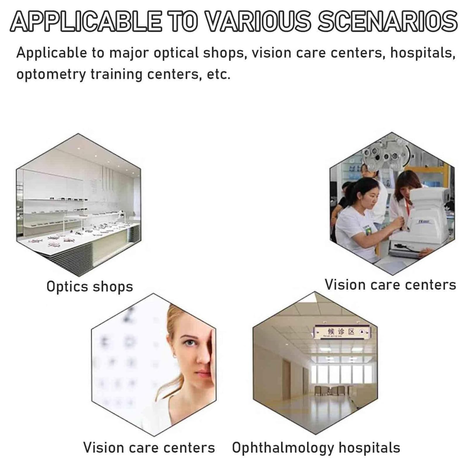SenhE LED Visuele Scherptte Testkaart, Optometrie -Testerprojektor mit Fernbedienung, Mehrere Visuelle Ziele, für die Ophthalmologie des Krankenhauses, Optical Shop