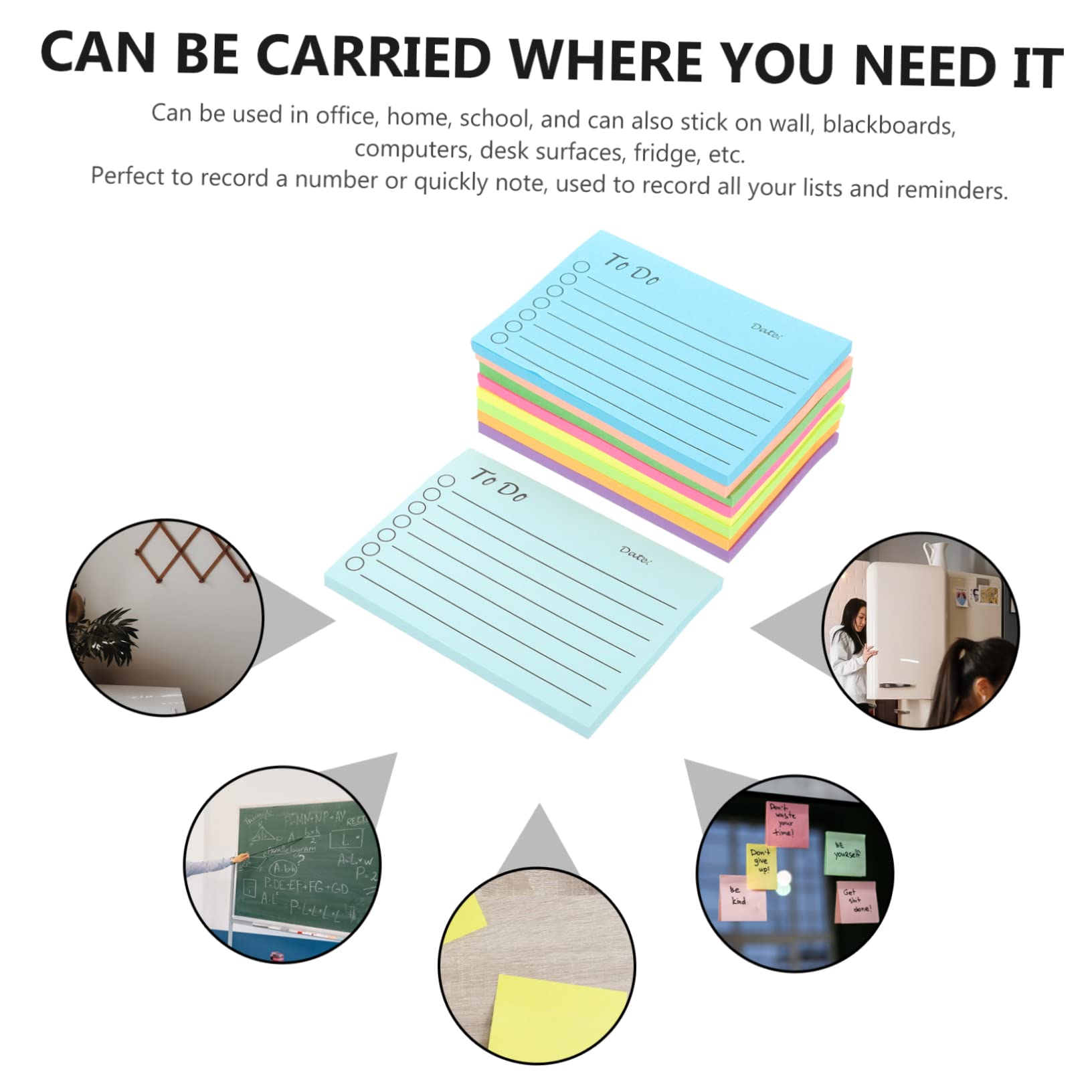 45stücke Teiliges Fluoreszierender Haftnotizen Bunte Selbstklebende Memo Pads Für Büro Und Schule Für Notizen Erinnerungen Und Planung