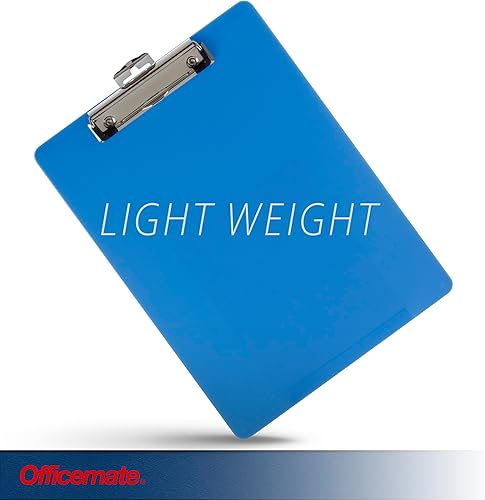 Miniatura 10 de Officemate Portapapeles de plástico, tamaño carta, azul ártico (83048) (paquete de 12)