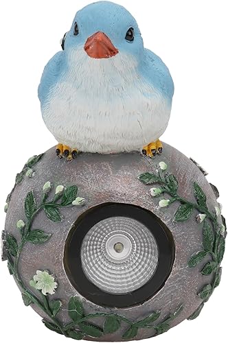 Resina solar pájaro ornamento jardín decoración auto noche iluminación patio pájaro decoración patio paisaje luz solar ornamento