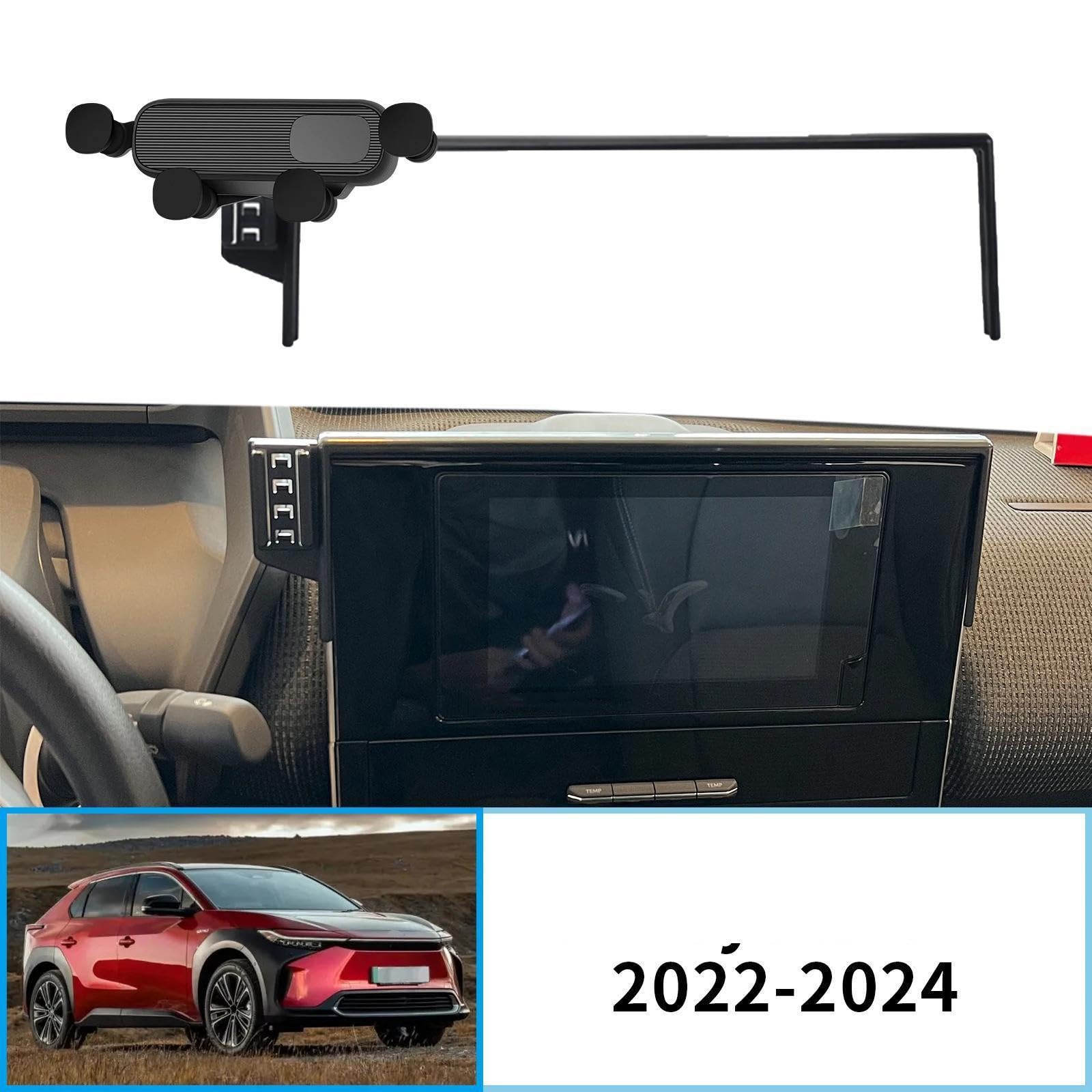 Uchwyt Samochodowy na Telefon dla Toyota BZ4X 2022-2024, uchwyt samochodowy na telefon komórkowy, stojak na nawigację GPS (ładowanie)