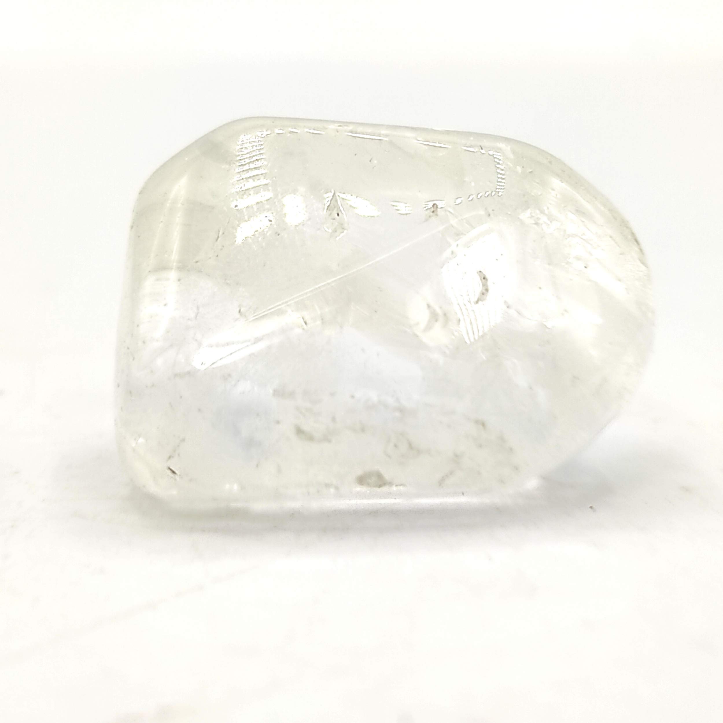 Plus Value Natural Crystal Quartz Pocket Stone for Wealth, Health & Prosperity Reiki Healing Crystal Aura Chakra (1pc, Jute Bag)