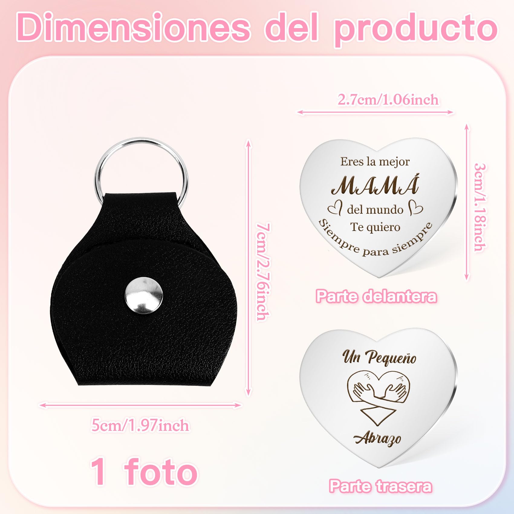 Regalos Madres Dia De La Madre Regalos Llavero Abrazo De Bolsillo Regalo Mama Regalo Cumpleaños Madres para Mamas Primerizas Mama Postparto Embarazada Día de la Madres para Mamá Navidad Reyes — view 2