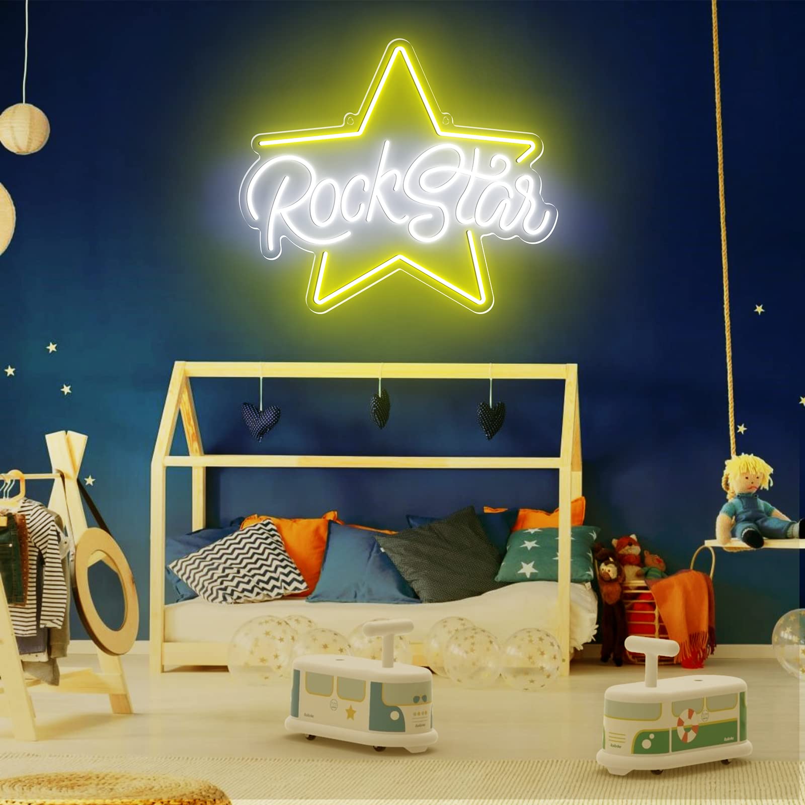 Amazon.co.jp: ロックスター ネオンサイン 壁の装飾用 大きな音楽 LED