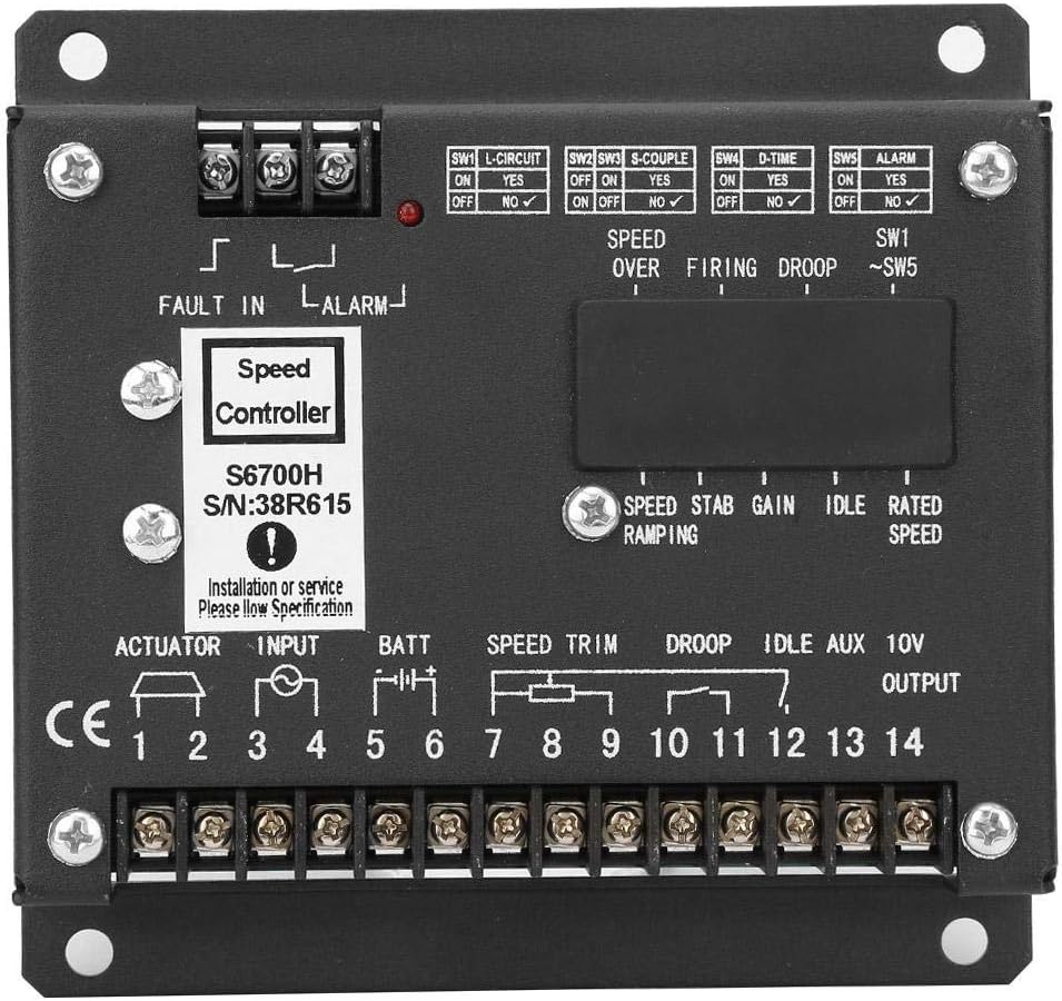 Generator Speed Controller, S6700H Speed Controller Electronic Generator Control Panel Parts