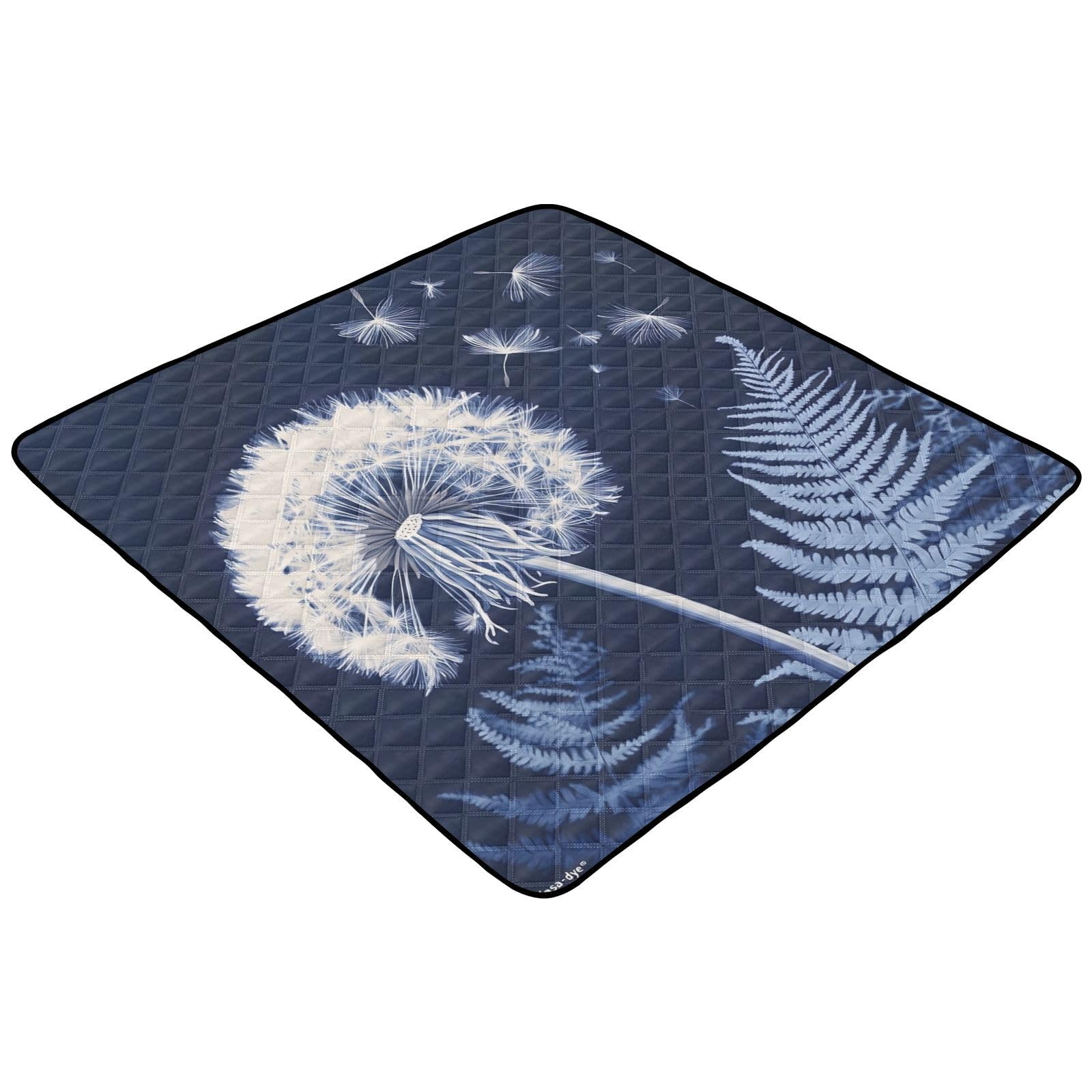 Kigai Dandelion Baby Play Mat for Floor and Playpen 50x50 inch Non-Slip Baby Activity Playmat Waterproof Foldable Crawling Mat for Infants Toddlers