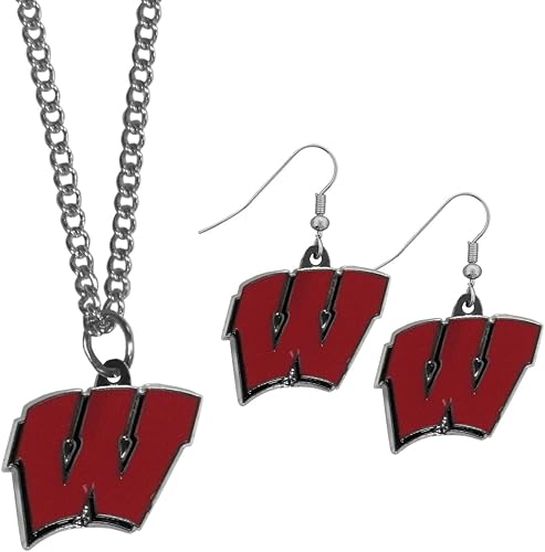 Vista 24 de Siskiyou Sports NCAA unisex-adult Dangle Earrings and Chain Necklace Set