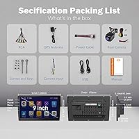 Vista 8 de Estéreo de auto de doble DIN de 9 pulgadas con Apple CarPlay inalámbrico y Android Auto, pantalla CarPlay para automóvil, pantalla táctil Bluetooth