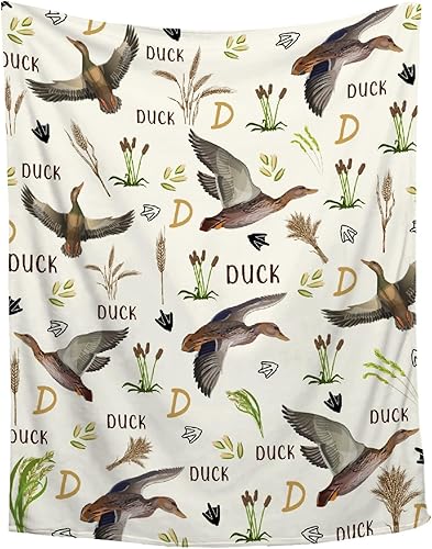 Manta de pato mallardo, ultra suave y acogedora manta de animales de pato para mujeres y hombres, bonita manta de pato para sofá y cama, regalo para