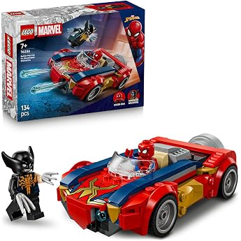 LEGO Marvel Spider-Man and Venomized Wolverine Battle Toy, Building Blocks, Birthday Present, Figures, Battle Robots, For Boy