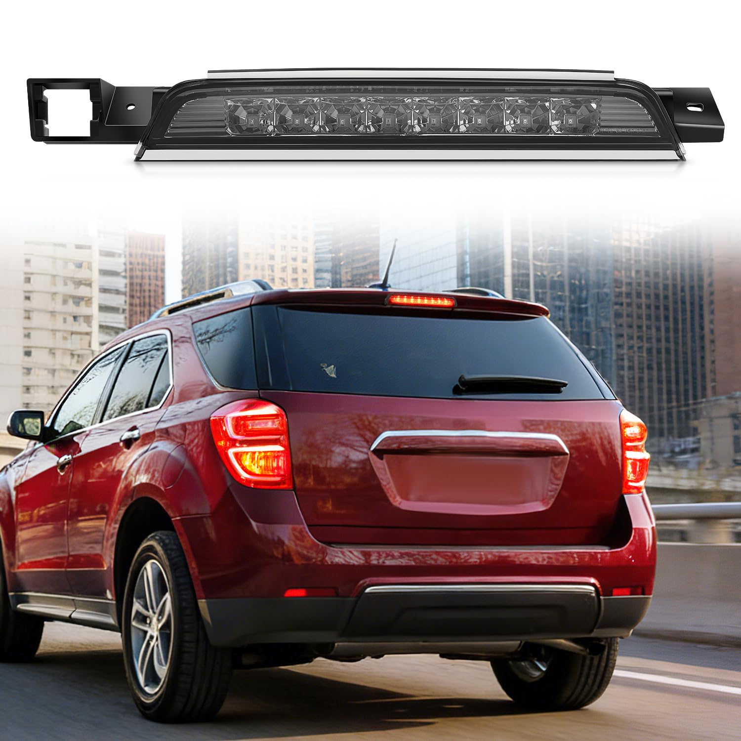 Nilight Third Brake Light for Chevy Equinox GMC Terrain 2010-2017, Smoked