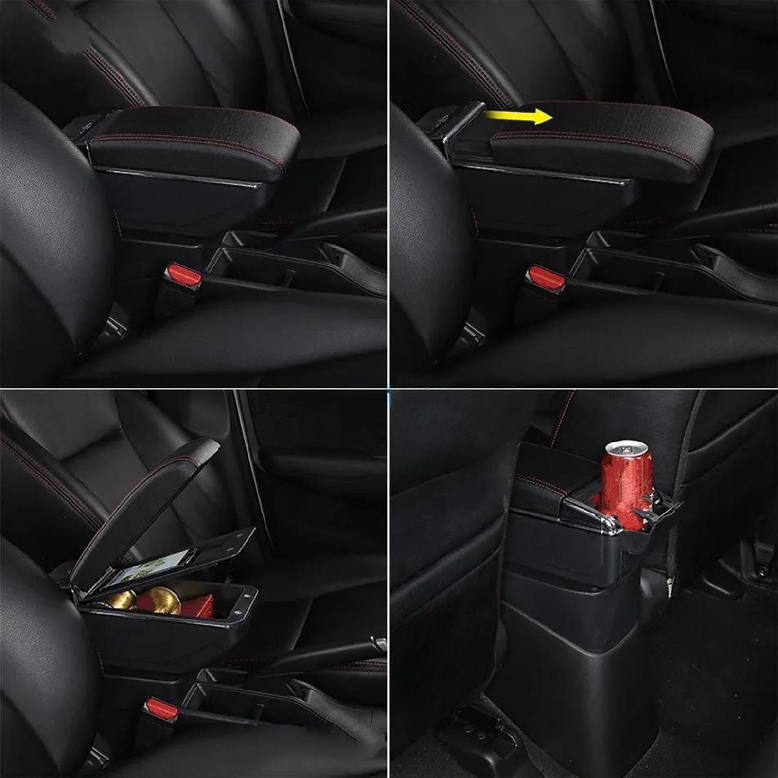 Accoudoir Central Console Voiture Compartiment Rangement Pièces Rechange Pour Nissan Pour March Pour Micra K13 MK4 IV 2010-2022(Type F)
