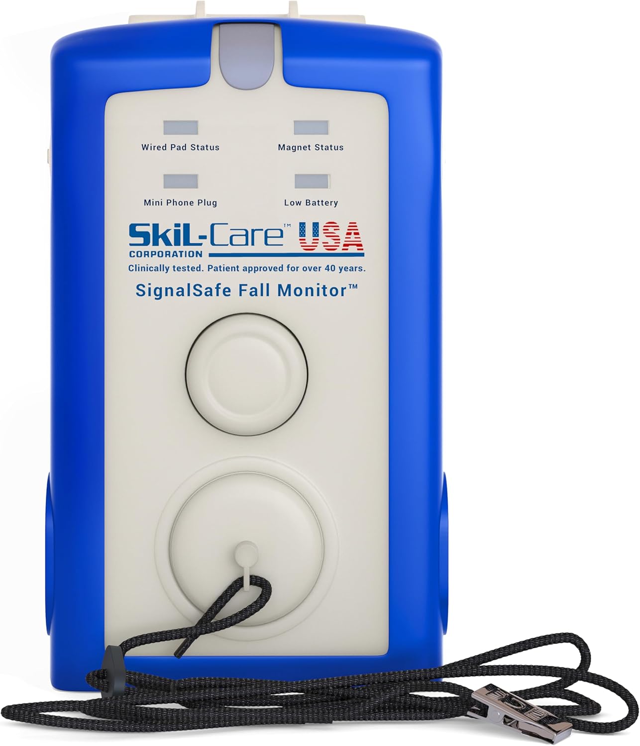 Skil-Care SignalSafe Fall Monitor, Bed Alarm Fall Detection System, Works with Sensor Pads and Magnetic Pull Cord, Nurse Call Integration for Hospitals and Home Assistant, 909500