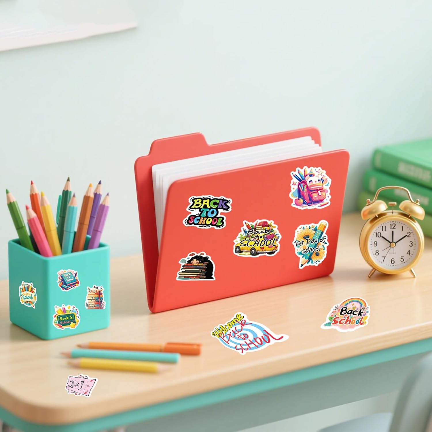 50Pcs Back to School Stickers for Students, Encouragement Back-to-School Sticker Educate Stickers Student Return to Decal for Water Bottles Journaling College Bag Laptop Scrapbook Pencil Case image 5