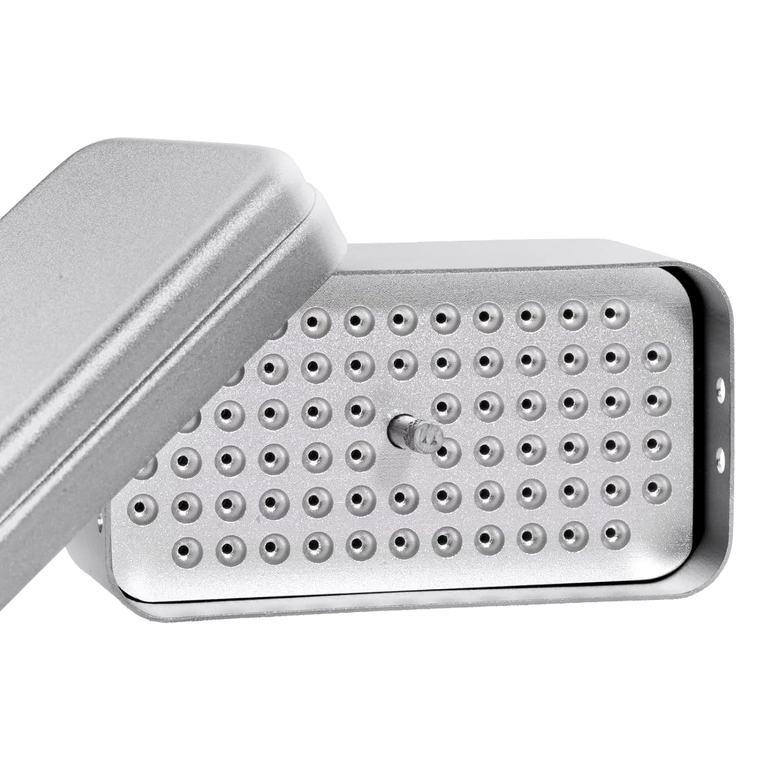 EustomA 72 Holes Burs Holder Blocks Autoclavable Bur Case 4 Color (Silver)