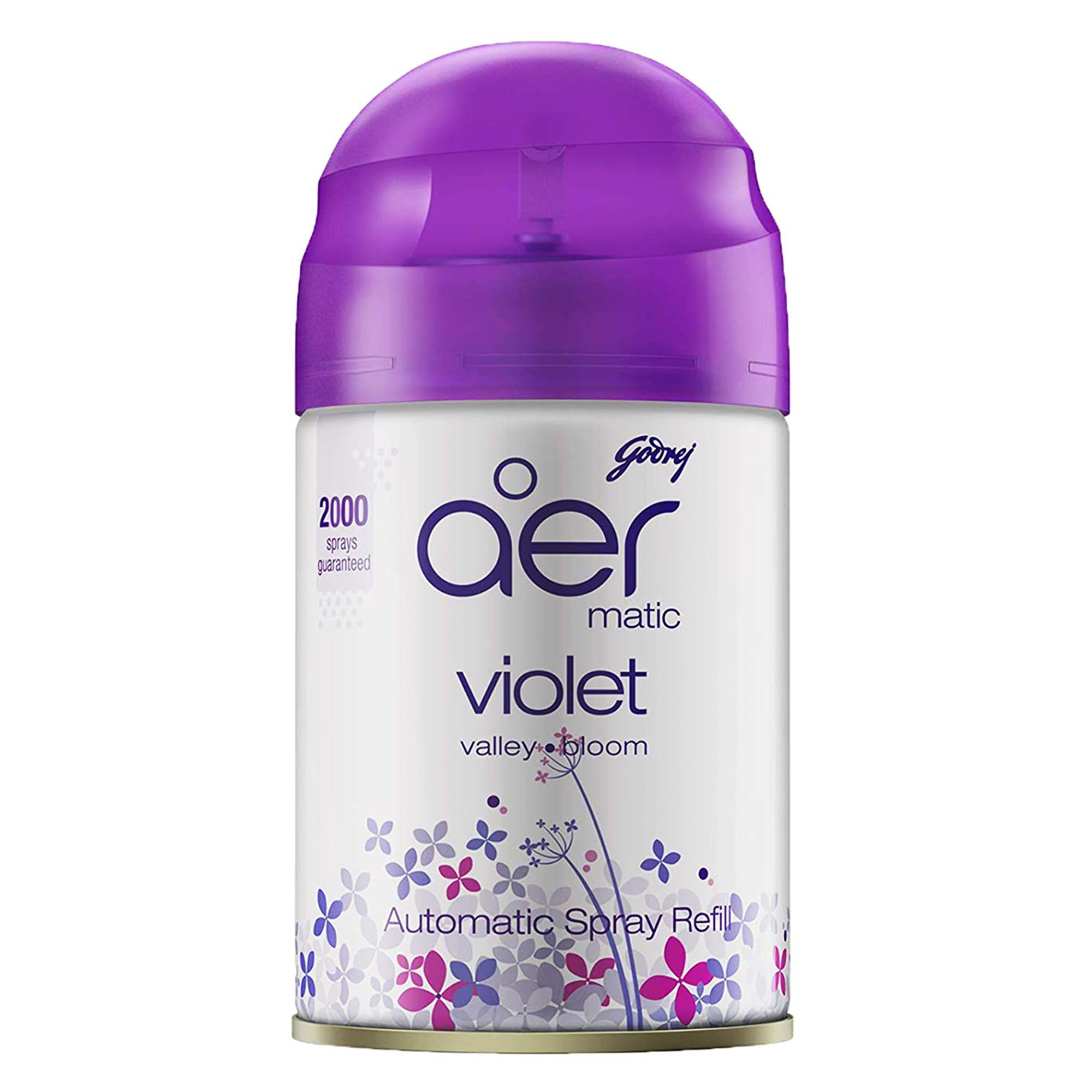 Godrej aer Matic Refill - Automatic Air Freshener with Flexi Control | Violet Valley Bloom (225ml)
