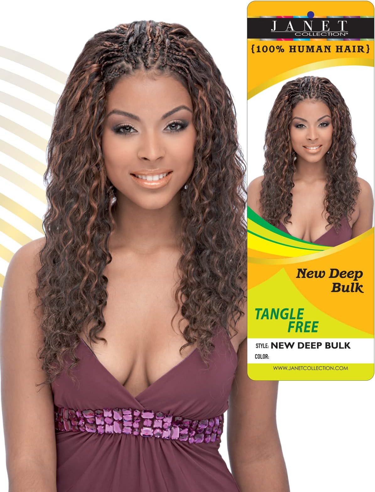 New Deep Bulk 100% Human Hair Braid – Crochet Braid – REMY Hair – Extension – Human Hair (Pack of 1, 18", 1B)