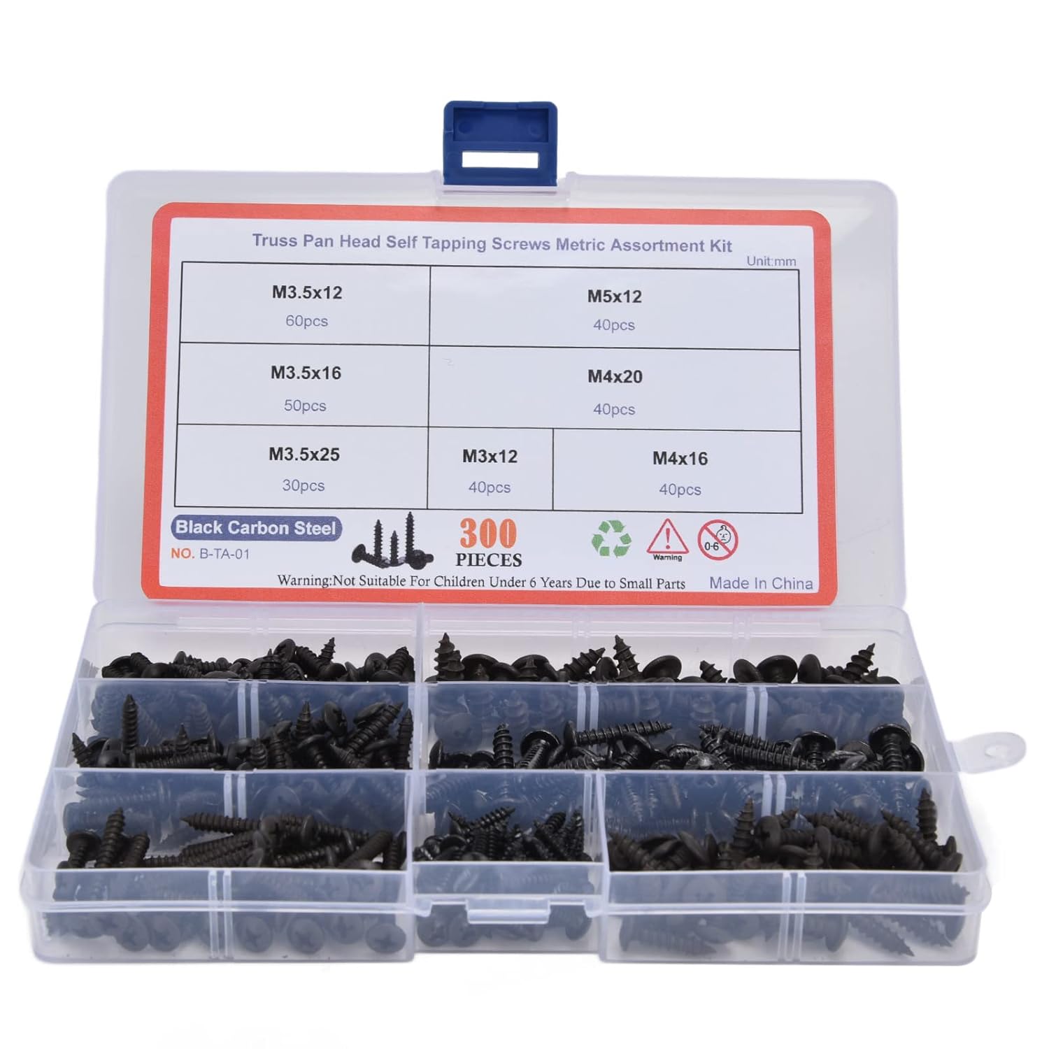 Cross Self Tapping Screws,Black Carbon Steel 1225mm Self Drilling