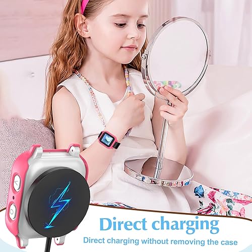 Miniatura 5 de Paquete de 2 fundas protectoras compatibles con Gabb Watch 33e, protector de pantalla, protector de policarbonato duro, vidrio templado integrado