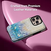 Vista 695 de LETO para iPhone 15 Pro Funda tipo cartera - Tapa tipo folio con patada - Diseños de moda - Tarjetero - Funda protectora para mujeres y niñas - 6.1