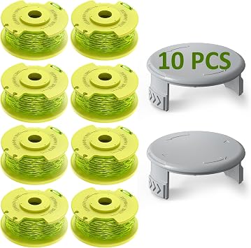 10 Pack 0.080" Weed Wacker String Replacement Compatible with Ryobi ONE+
