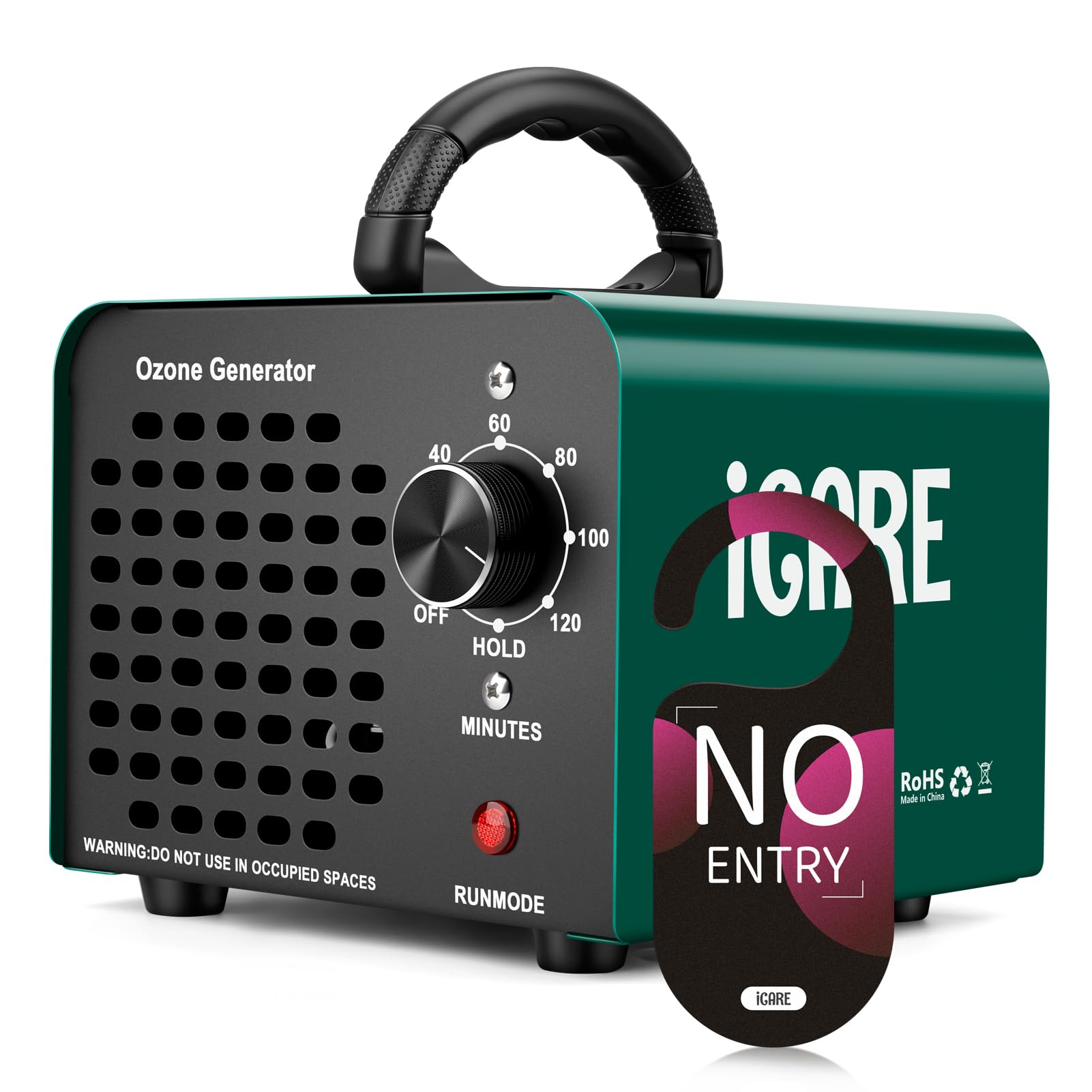 Ozongenerator 30000mg/h, Ozonisator Industrieller Ozongerät O3 Ozon Luftreiniger mit 120 Min Timer für 300㎡ Geruchskiller Geruchsneutralisierer für Auto Garagen Wohnung Hotels Küche Haustiere Gerüche