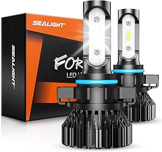 5202 LED Fog Lights Bulbs or DRL, 400% Much Brighter 5202 5201 PS19W PS24W Fog Light, 6000 Lumens 6000K Xenon White Light, 12 CSP LED Chips, Plug-and-Play, IP67 Design