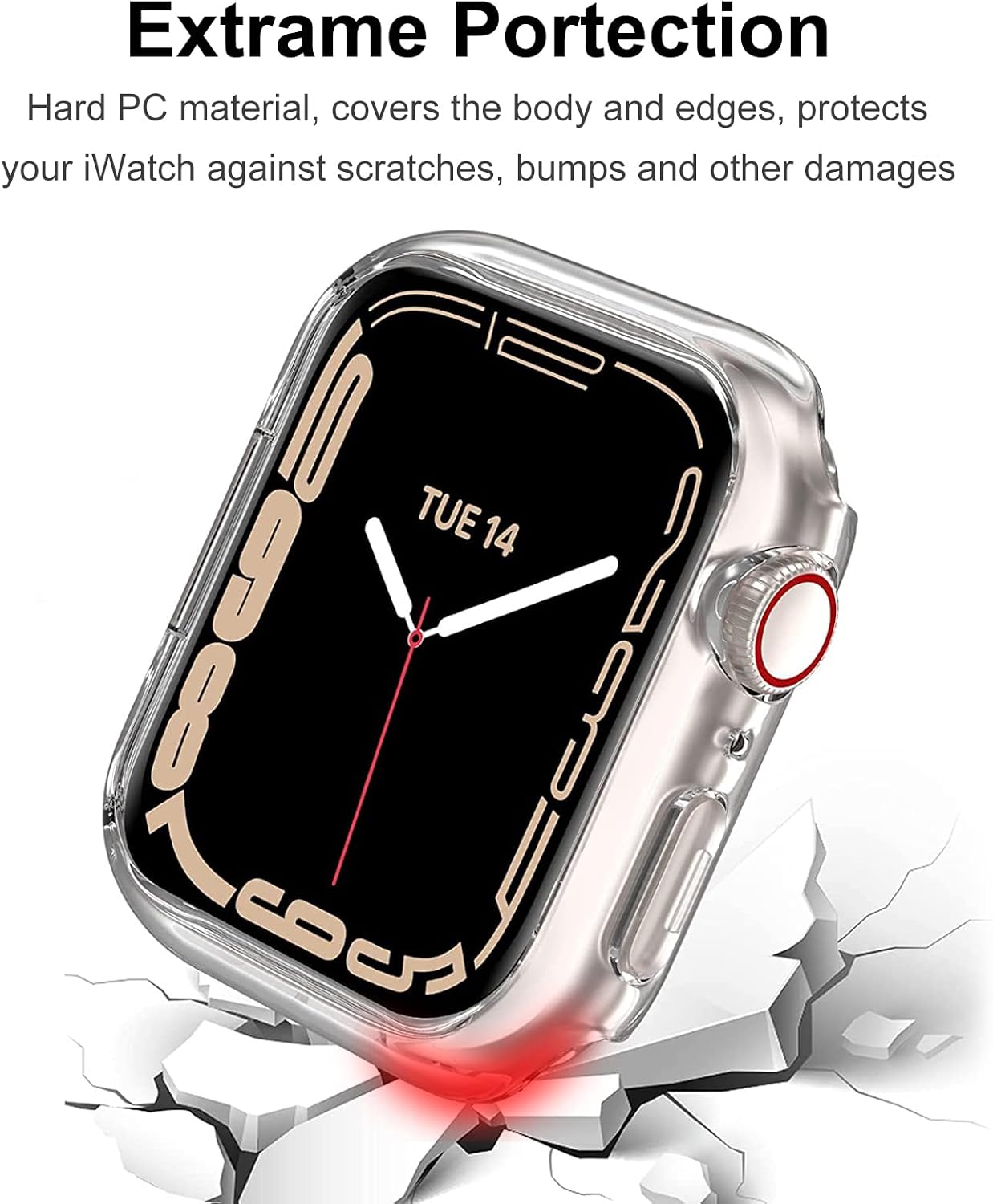 Miimall 2 Pack Case Compatible with Apple Watch Series 8/Series 7 41mm - Image 5