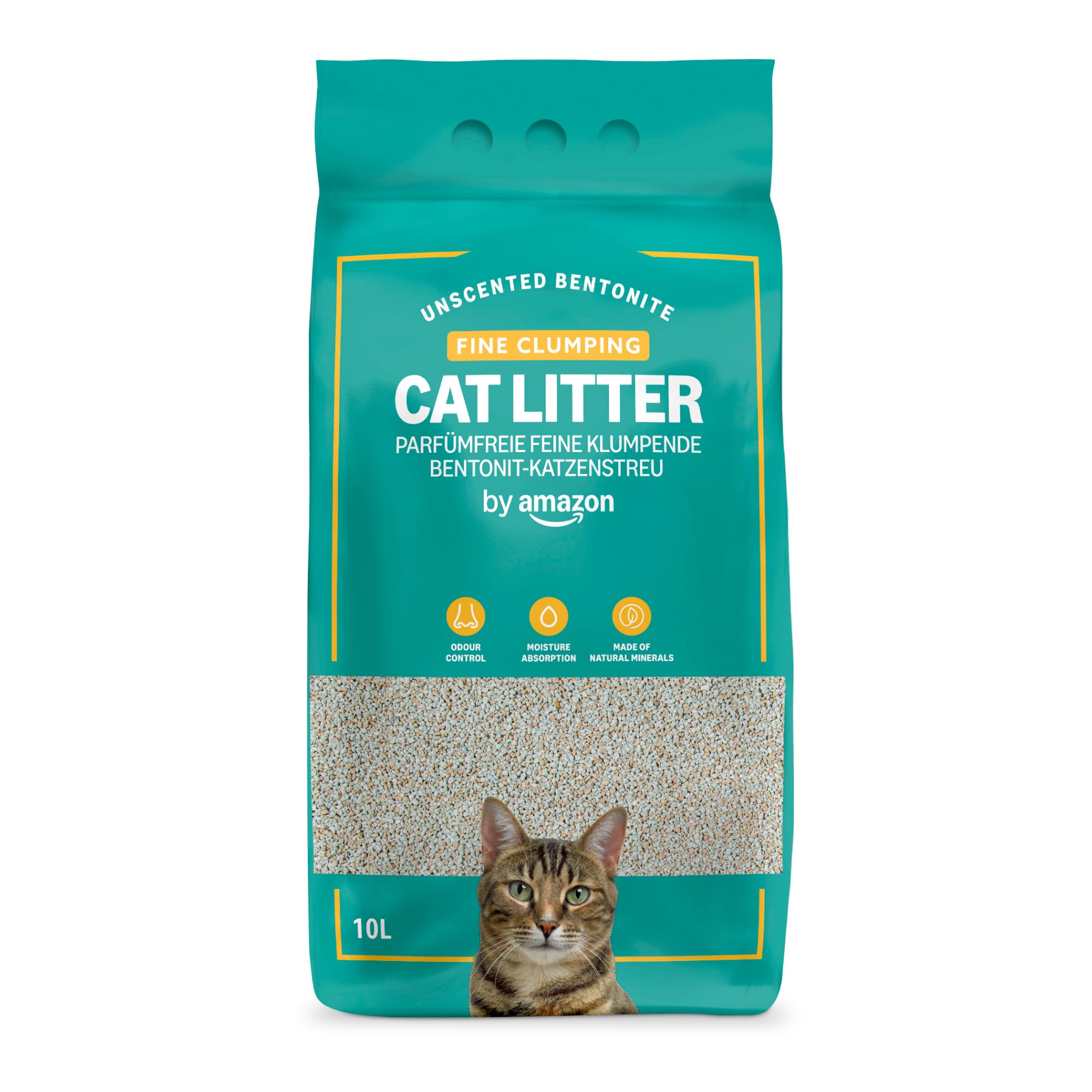 by Amazon Arena para Gatos sin Perfume Clumping Fine 10L
