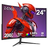 Monitor Gamer Curvo 24 polegadas Z-Edge, 200Hz/165Hz/144Hz, 1 ms, Monitor pc LED com cabo DP, FHD (1920x1080), VA 1650R, 300cd/m², FreeSync, HDMI 2.0/DP 1.4, Ajuste de Inclinação, Sem Bordas — imagem 1
