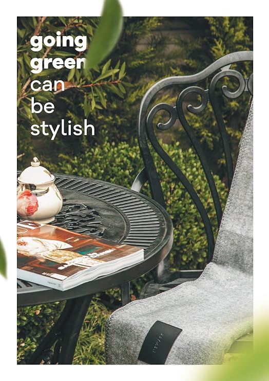 CERITTI Wrought Iron Looking Garden Table and Chair Set, Can Be Used in Garden, Balcony and Outdoor, 2 Years Warranty, 150 KG Carrying Capacity, Plastic Table and Chair Set (Black, Standard)