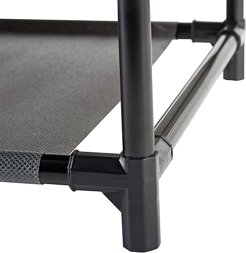 Miniatura 8 de Simplify Organizador de armario de 5 niveles con tapa, de pie, capacidad para 15 pares, bueno para tenis, zapatos planos, tacones y botas, negro, 15