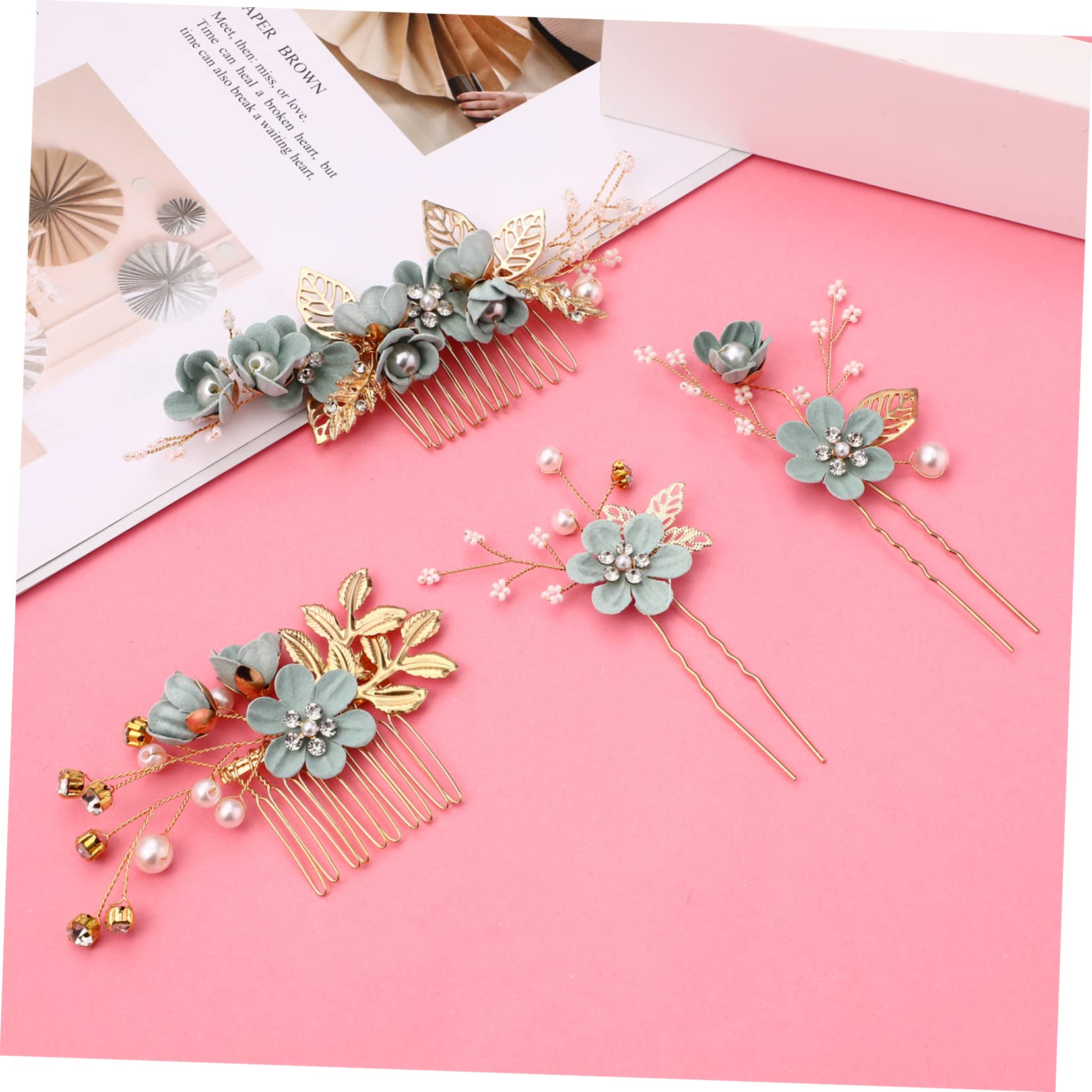 Beavorty 6 Juegos De Elegantes Para El Pelo De Boda Para Mujer Accesorios Para El Cabello Con Palillos Y Horquillas Para Ocasiones Formales.