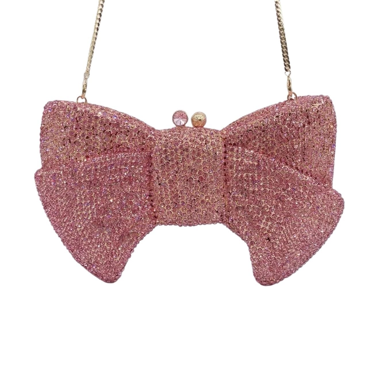Bolso de Mano Mujer Bolso de mano noche cristal for mujer, con forma lazo, diamantes imitación, for fiesta, boda, graduación, nupcial, bolsos