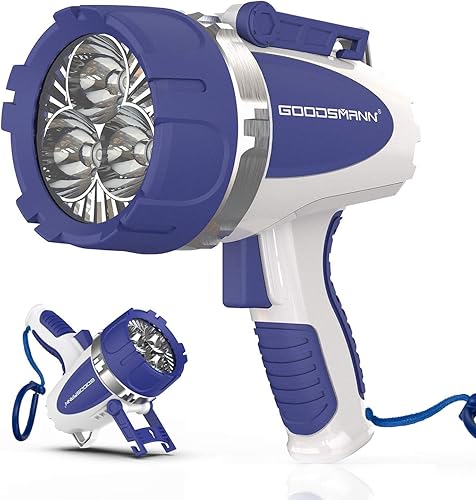 Proyector de mano recargable CREE LED impermeable, reflector portátil de 3000 lúmenes con adaptador USB, cargador de coche 9924-H101-01