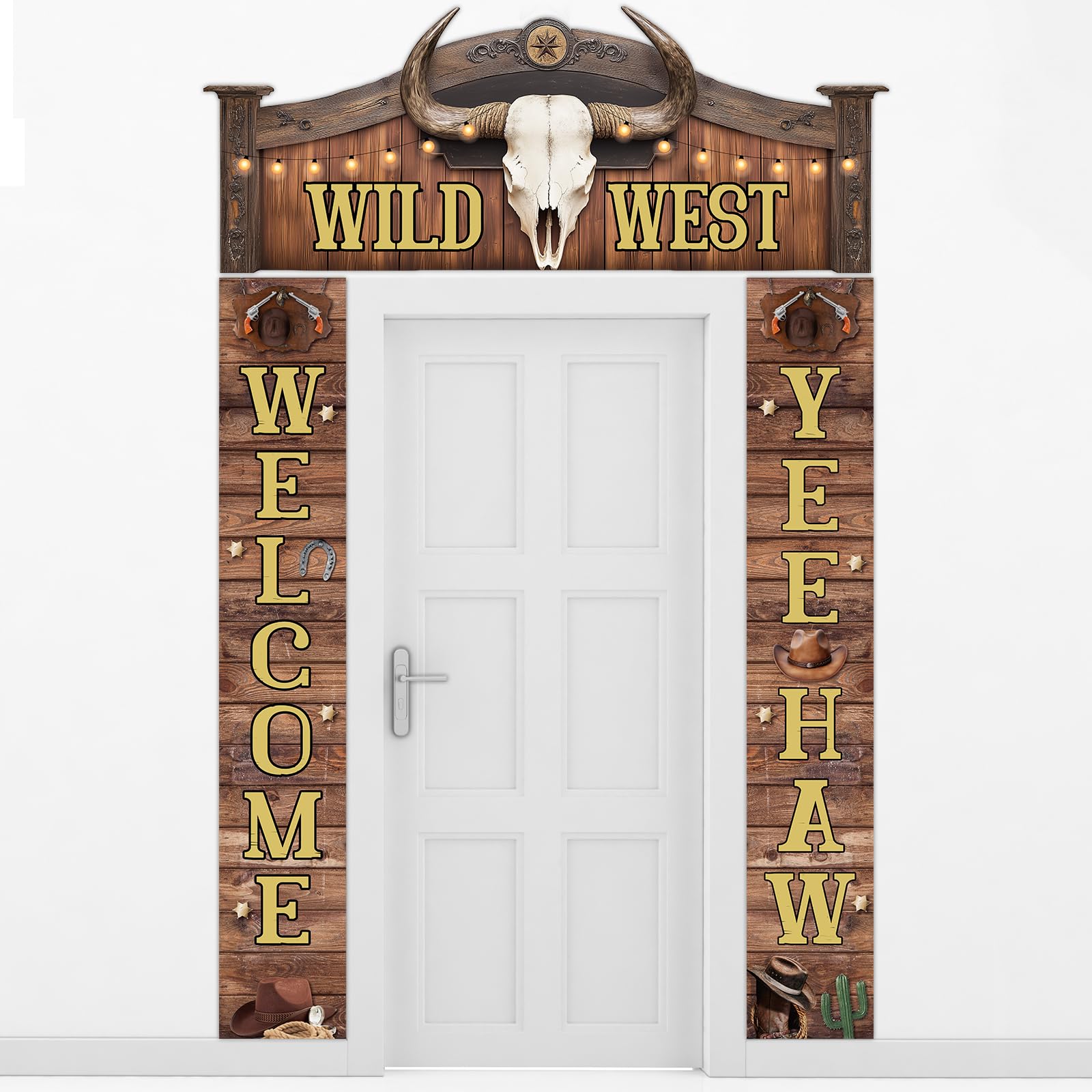 Amazon.com: 3 Pcs West Cowboy Door Decoration Wild West Party