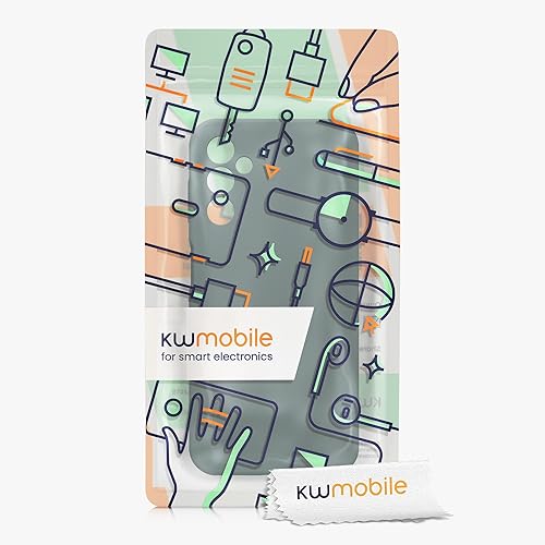 Miniatura 7 de kwmobile Funda compatible con Samsung Galaxy A14 5G - Funda delgada de silicona TPU - Acabado suave al tacto - Azul Verde