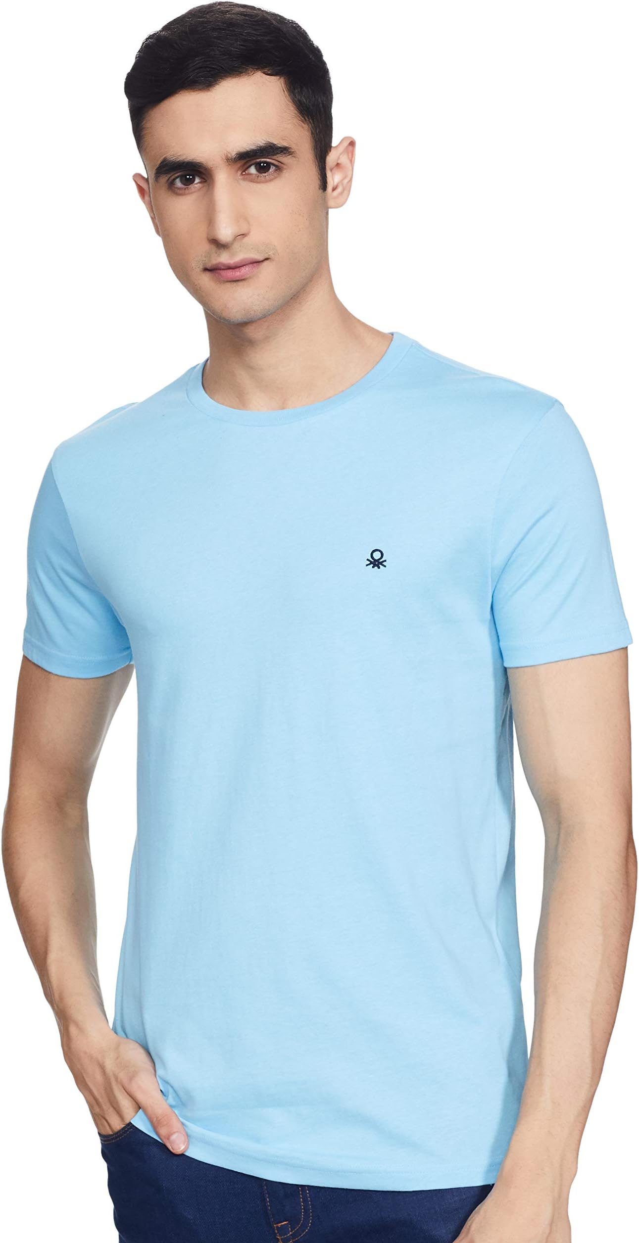 Men's Slim T-Shirt (3099J7105I_Sky Blue M)