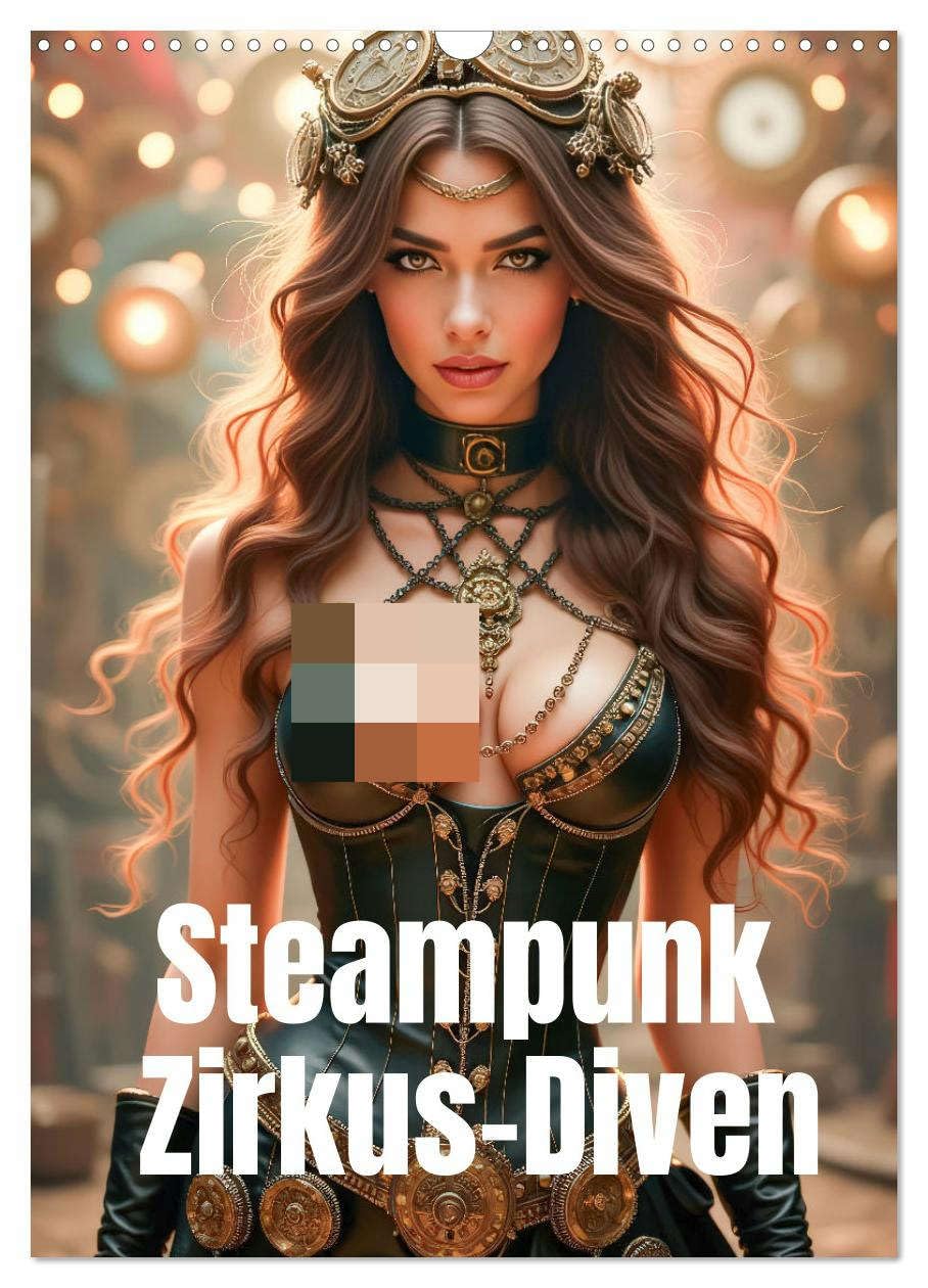 Steampunk circus divas UK-Version (Wall Calendar 2026 DIN A3 Portrait), CALVENDO 12 Month Wall Calendar โ image 1