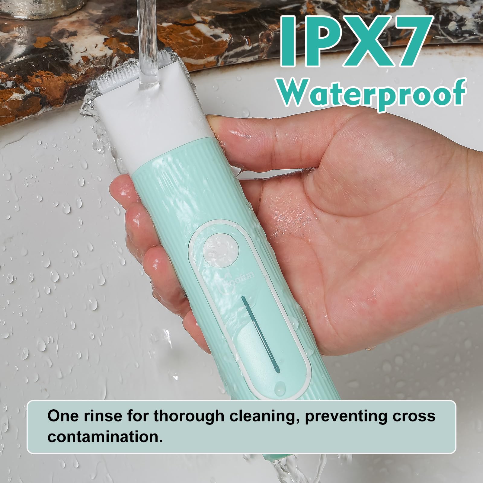 4 in 1 Leise Hundeschermaschine für Pudel: IPX7 Wasserdicht Hunde Haarschneidemaschine klein mit 4 Größen Trimmerkopf，Wiederaufladbar Pfoten Schermaschine Hund für Katzen,Augen (Blau)