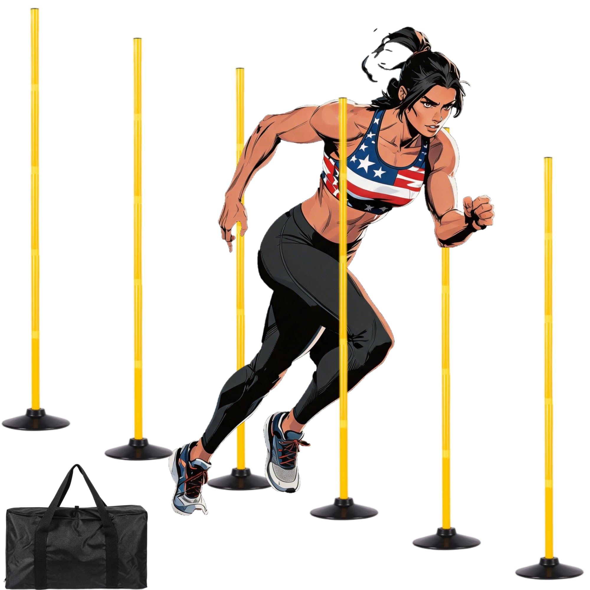 Desyeryamimi 5 FT Agility Training Poles - speed and agility training | Mubboo